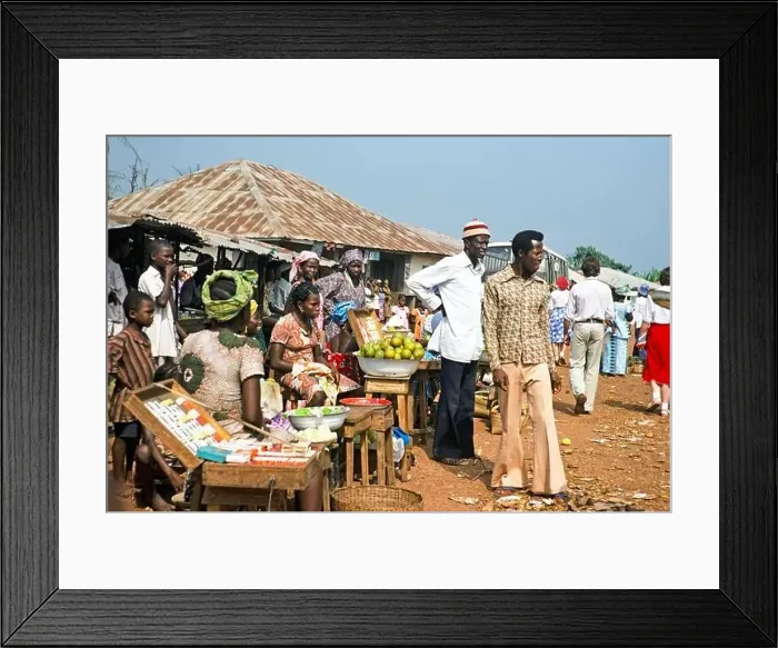 Framed Print : Market at Mile 91, Sierra Leone, west Africa 1978 Framed Print : Market at Mile 91, Sierra Leone, west Africa 1978
