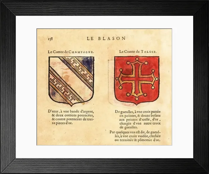 Framed Print : Coats of arms of the Count of Champagne Framed Print : Coats of arms of the Count of Champagne