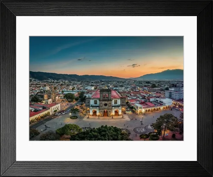 Framed Print : Aerial fisheye view of the San Jose cathedral at night in Ciudad Guzman, Jalisco, Mexico Framed Print : Aerial fisheye view of the San Jose cathedral at night in Ciudad Guzman, Jalisco, Mexico