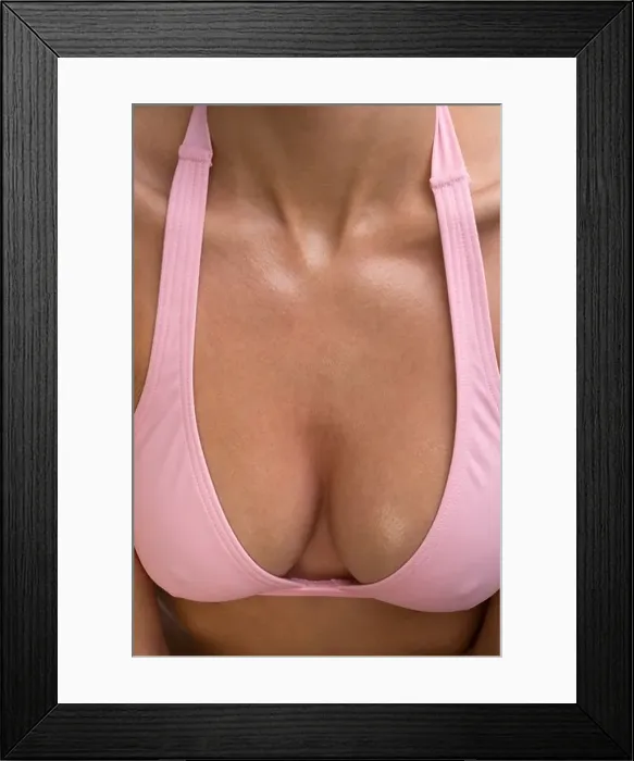 Framed Print : Close up of female chest Framed Print : Close up of female chest