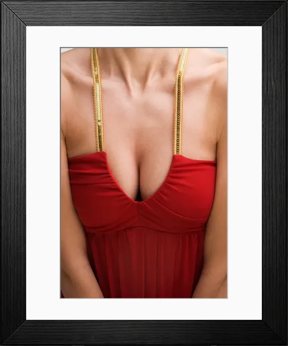 Framed Print : Close up of female chest Framed Print : Close up of female chest
