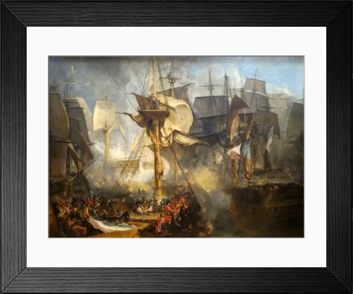 Framed Print : The Battle of Trafalgar by Joseph Mallord William Turner Framed Print : The Battle of Trafalgar by Joseph Mallord William Turner