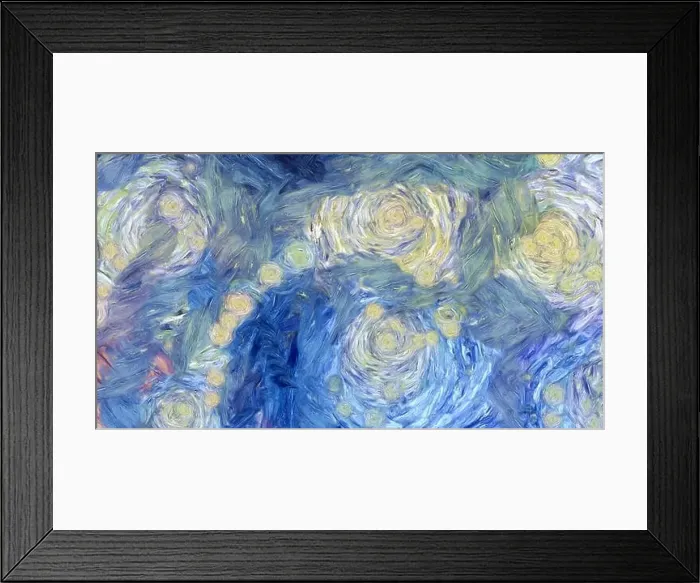 Framed Print : Impressionism wall art print. Vincent Van Gogh style oil painting Framed Print : Impressionism wall art print. Vincent Van Gogh style oil painting