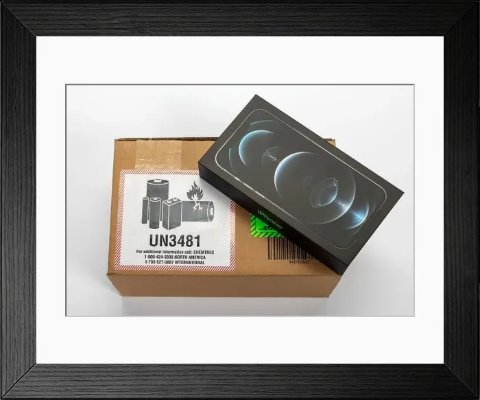 Framed Print : Apple iPhone 12 Pro Max original packaging Framed Print : Apple iPhone 12 Pro Max original packaging