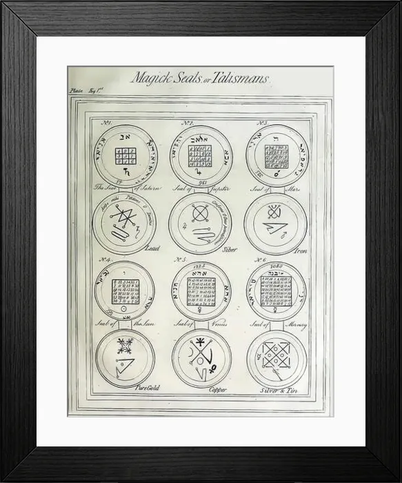 Framed Print : Illustration of kabbalah in an ancient alchemy text Framed Print : Illustration of kabbalah in an ancient alchemy text