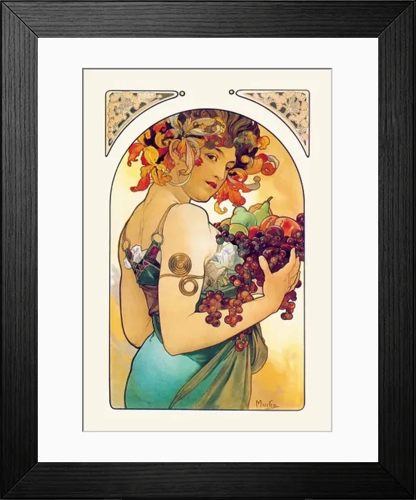 Framed Print : Fruit Alphonse Maria Mucha (1860 - 1939) was a Czech Art Nouveau painter Framed Print : Fruit Alphonse Maria Mucha (1860 - 1939) was a Czech Art Nouveau painter