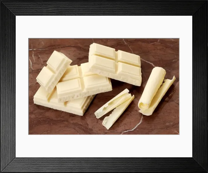 Framed Print : White Chocolate Chunks and curls Framed Print : White Chocolate Chunks and curls