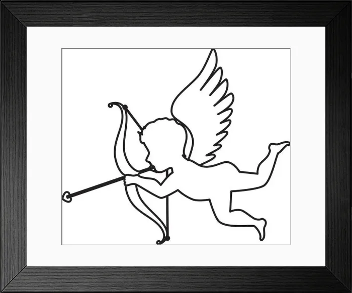 Framed Print : love card with cupid angel vector illustration design Framed Print : love card with cupid angel vector illustration design