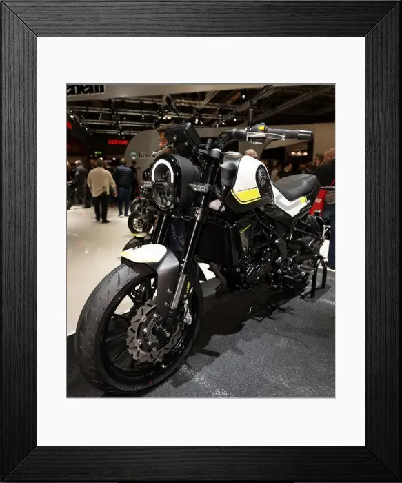 Framed Print : MILAN, ITALY – NOV 08, 2018: Benelli Leoncino 250 at EICMA Motorbike show Framed Print : MILAN, ITALY – NOV 08, 2018: Benelli Leoncino 250 at EICMA Motorbike show