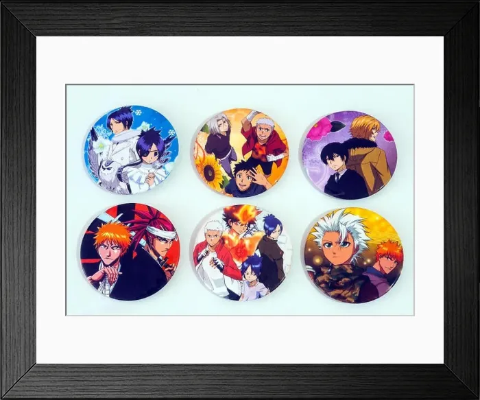 Framed Print : Japanese aname badges in studio setting Framed Print : Japanese aname badges in studio setting