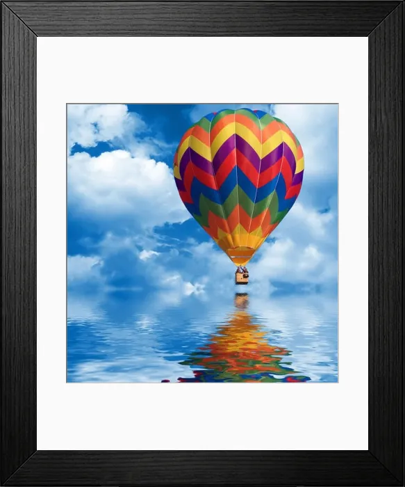 Framed Print : sky background and hot air balloon Framed Print : sky background and hot air balloon