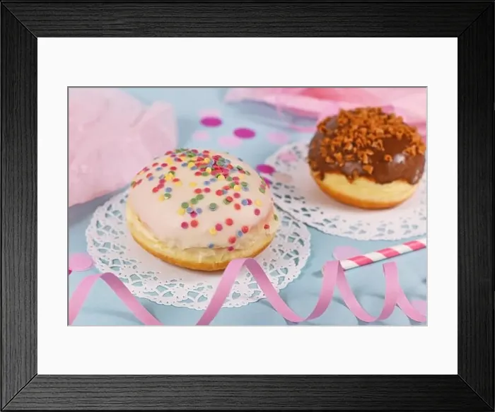 Framed Print : Berliner Pfannkuchen, a traditional German dessert similar to doughnut with no hole Framed Print : Berliner Pfannkuchen, a traditional German dessert similar to doughnut with no hole