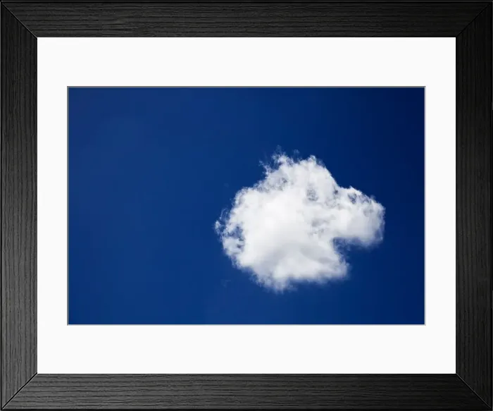 Framed Print : Blue sky and single lone cloud Framed Print : Blue sky and single lone cloud