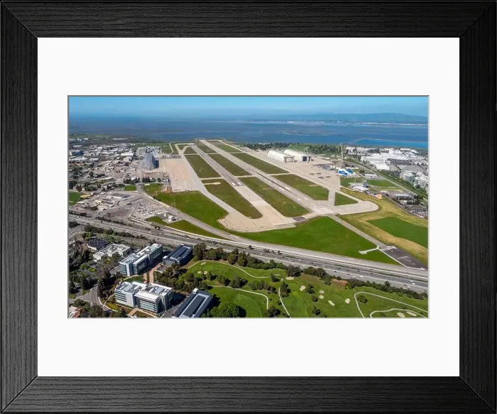 Framed Print : NASA, aerial photograph Moffett Field Framed Print : NASA, aerial photograph Moffett Field