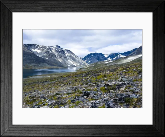 Framed Print : Nedre Steinbuvatnet lake in the Jotunheimen national park Framed Print : Nedre Steinbuvatnet lake in the Jotunheimen national park