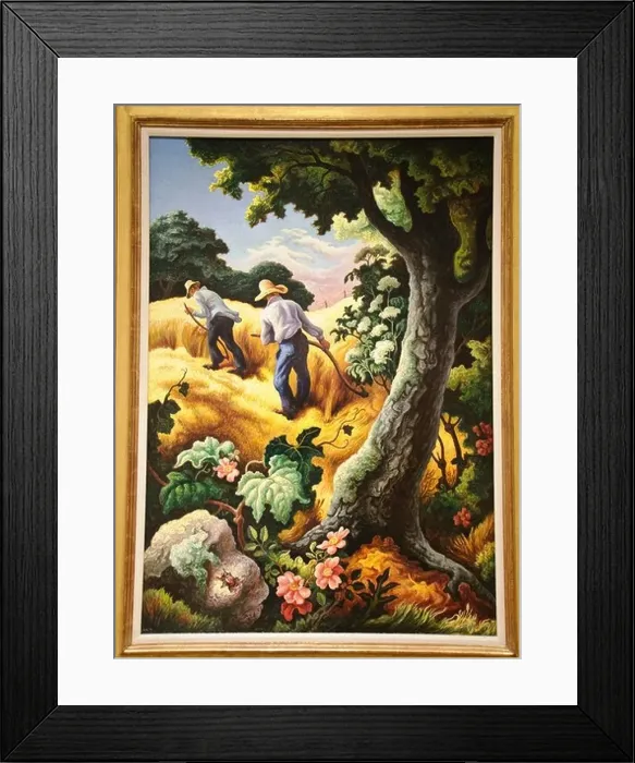 Framed Print : July Hay, 1943, by Thomas Hart Benton Framed Print : July Hay, 1943, by Thomas Hart Benton