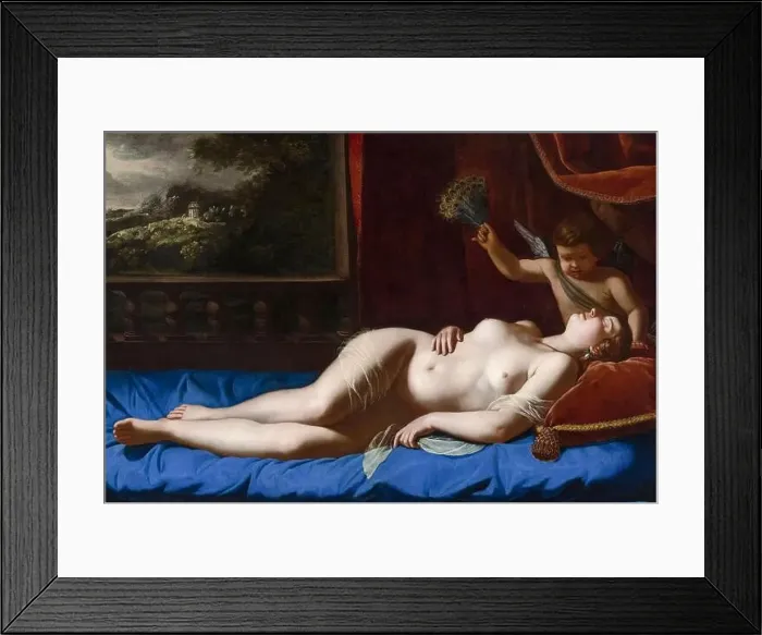 Framed Print : Artemisia Gentileschi, Venus and Cupid, painting, 1625-1630 Framed Print : Artemisia Gentileschi, Venus and Cupid, painting, 1625-1630