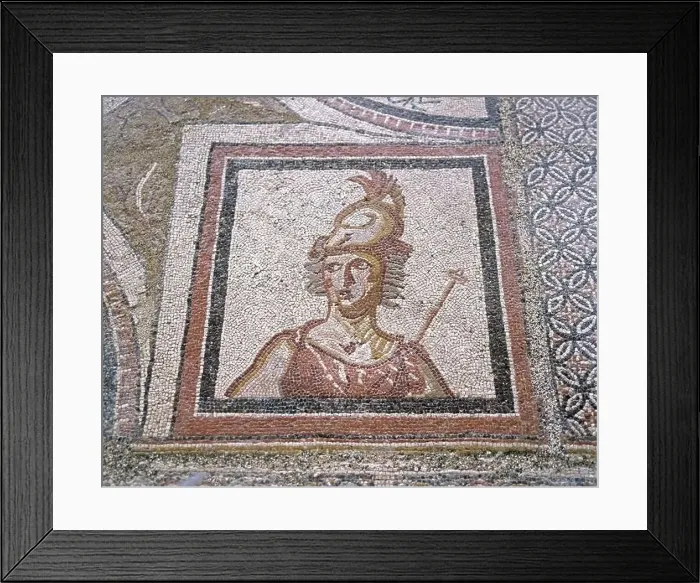 Framed Print : ATENEA - MOSAICO ROMANO DE LA VILLA DE MATERNO CINEGIO - SIGLO IV. Location: VILLA ROMANA, CARRANQUE, TOLEDO Framed Print : ATENEA - MOSAICO ROMANO DE LA VILLA DE MATERNO CINEGIO - SIGLO IV. Location: VILLA ROMANA, CARRANQUE, TOLEDO