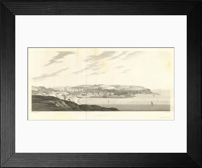 Framed Print : North view of Whitehaven, Cumbria. Panorama by Joseph Farington 1816 old print Framed Print : North view of Whitehaven, Cumbria. Panorama by Joseph Farington 1816 old print