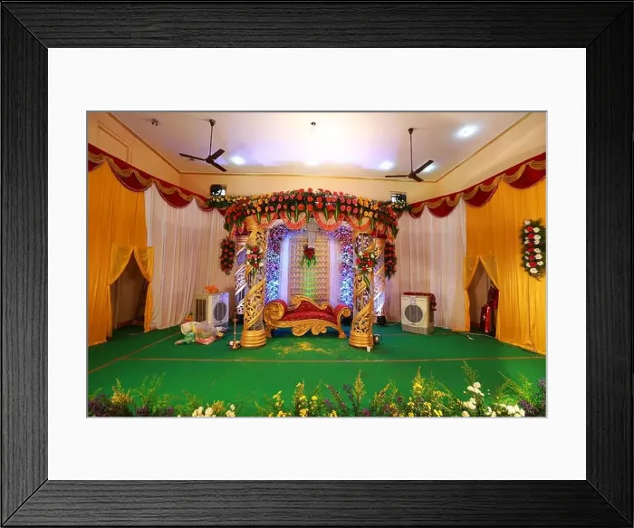 Framed Print : Wedding stage decoration background Framed Print : Wedding stage decoration background
