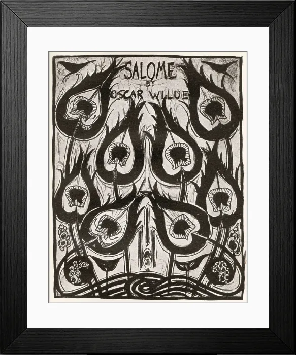 Framed Print : Cover Design - Aubrey Beardsleys illustration for Salome by Oscar Wilde first performed in England on 10 May Framed Print : Cover Design - Aubrey Beardsleys illustration for Salome by Oscar Wilde first performed in England on 10 May