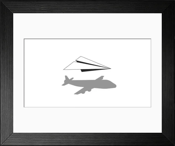 Framed Print : Flying paper plane black and white lo fi aesthetic wallpaper Framed Print : Flying paper plane black and white lo fi aesthetic wallpaper