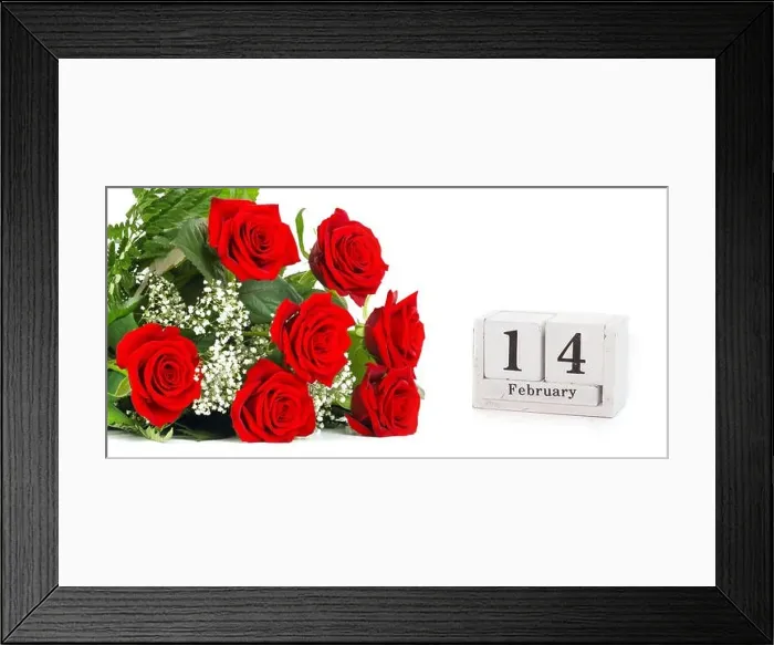 Framed Print : February 14th, red roses for Valentine's Day Framed Print : February 14th, red roses for Valentine's Day
