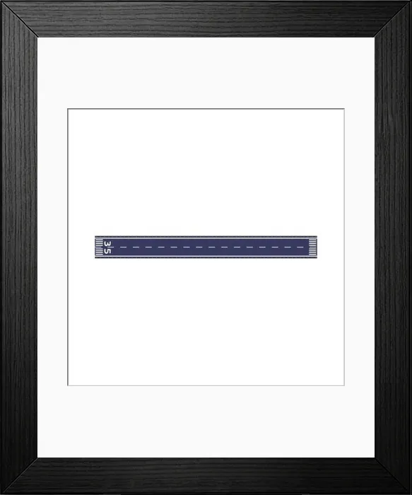 Framed Print : Airport single straight runway for landing airplane cartoon illustration Framed Print : Airport single straight runway for landing airplane cartoon illustration