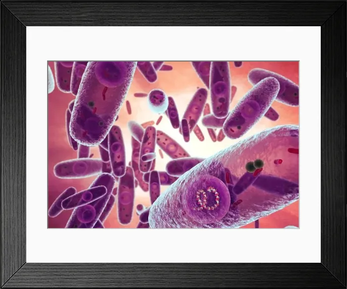Framed Print : 3d illustration of Pasteurella multocida bacteria Framed Print : 3d illustration of Pasteurella multocida bacteria