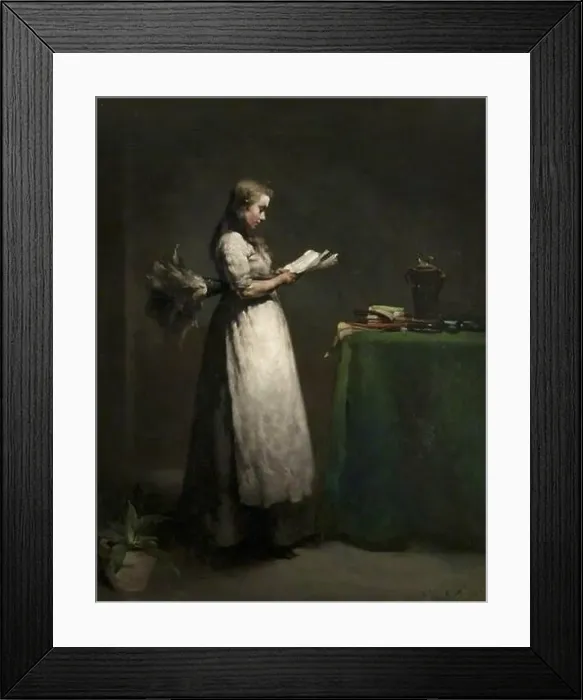 Framed Print : The Studious Servant 1871 by Theodule Ribot Framed Print : The Studious Servant 1871 by Theodule Ribot