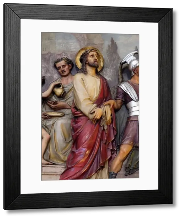 Framed Print : 1st Stations of the Cross, Jesus is condemned to death, Basilica of the Sacred Heart of Jesus in Zagreb, Croatia Framed Print : 1st Stations of the Cross, Jesus is condemned to death, Basilica of the Sacred Heart of Jesus in Zagreb, Croatia