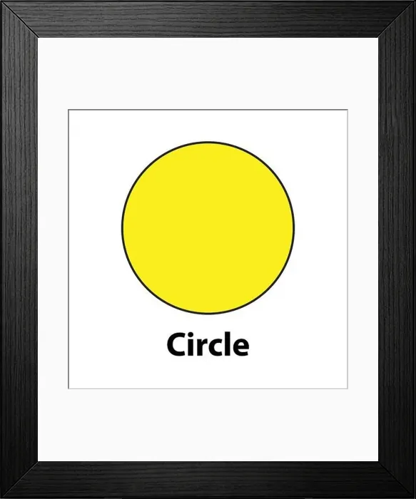 Framed Print : Circle geometric shape yellow color vector Framed Print : Circle geometric shape yellow color vector