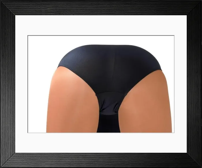 Framed Print : Woman wearing a letoard and shiny dance tights Framed Print : Woman wearing a letoard and shiny dance tights