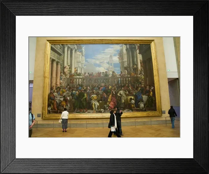Framed Print : Big Painting of the Last Supper with Jesus at the Louvre Museum