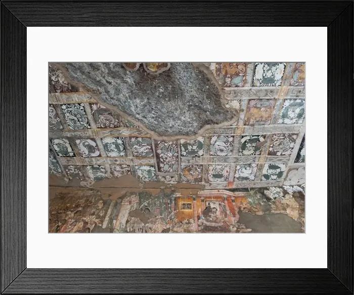 Framed Print : India, Maharashtra, Ajanta, Ajanta Caves. Interior detail of ornate painted ceiling. UNESCO Framed Print : India, Maharashtra, Ajanta, Ajanta Caves. Interior detail of ornate painted ceiling. UNESCO