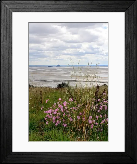 Framed Print : View of Le Mont St Michel from across the bay at Bec d'Andaine at Genêts Normandy France Framed Print : View of Le Mont St Michel from across the bay at Bec d'Andaine at Genêts Normandy France