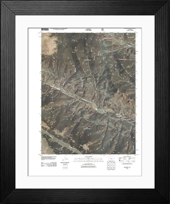 Framed Print : USGS TOPO Map Colorado CO Shawnee 20110127 TM Restoration Framed Print : USGS TOPO Map Colorado CO Shawnee 20110127 TM Restoration