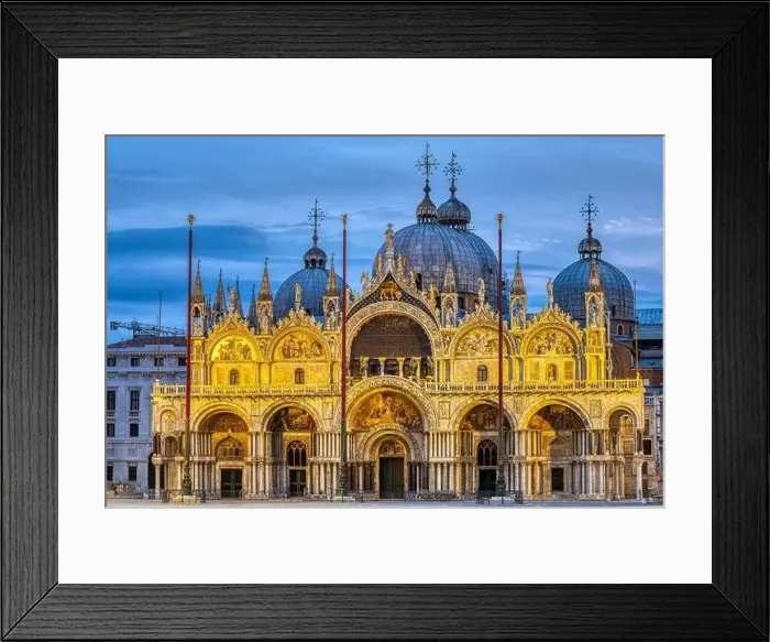Framed Print : The famous St Mark's Basilica in Venice at dawn Framed Print : The famous St Mark's Basilica in Venice at dawn