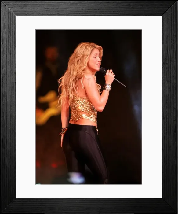 Framed Print : Shakira performs at the BankAtlantic Center in Sunrise, Florida on September 25, 2010 Framed Print : Shakira performs at the BankAtlantic Center in Sunrise, Florida on September 25, 2010