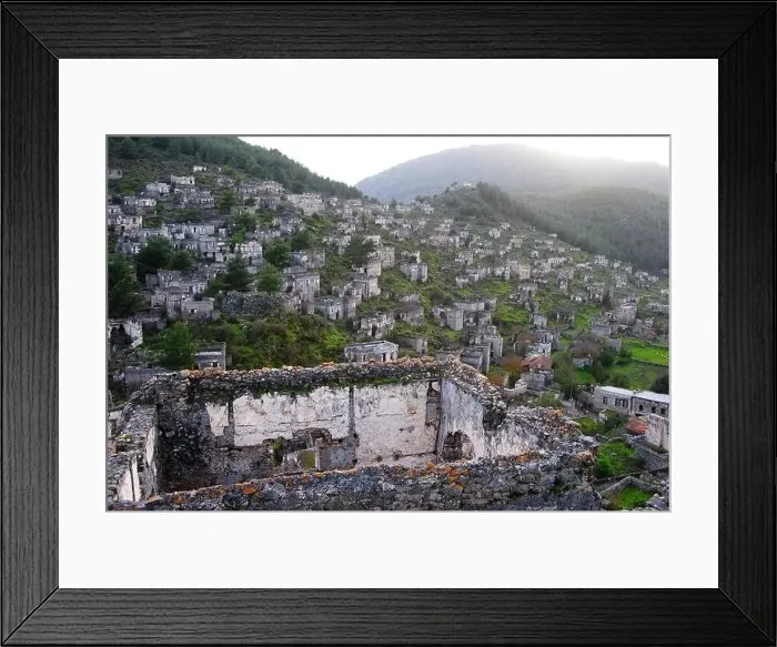 Framed Print : View over Kayakoy ghost town in Turkey Framed Print : View over Kayakoy ghost town in Turkey