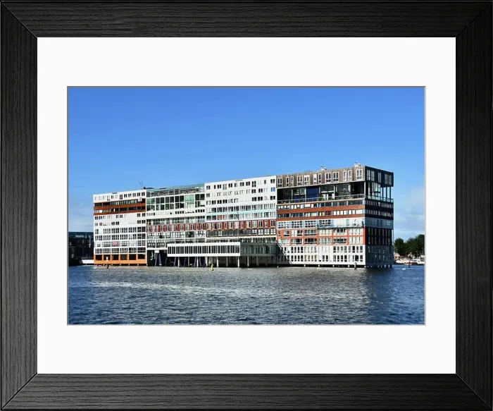 Framed Print : Amsterdam Netherlands modern architecture Apartments on Westerdoksdijkand between Oude Houthaven Framed Print : Amsterdam Netherlands modern architecture Apartments on Westerdoksdijkand between Oude Houthaven