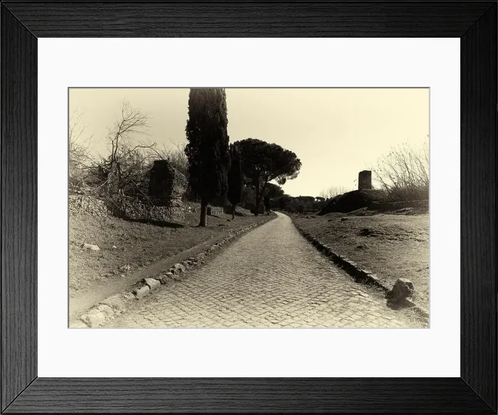 Framed Print : Rome, Italy, Europe: the Via Appia, vintage photo of the ancient Appian Way Framed Print : Rome, Italy, Europe: the Via Appia, vintage photo of the ancient Appian Way