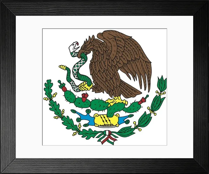 Framed Print : heraldry, coat of arms, Mexico Framed Print : heraldry, coat of arms, Mexico