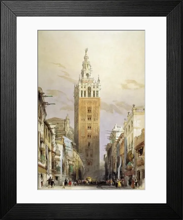 Framed Print : SEVILLA. TORRE DE LA GIRALDA. DIBUJO DE DAVID ROBERTS. LONDRES 1837. SEVILLA PINTADO Framed Print : SEVILLA. TORRE DE LA GIRALDA. DIBUJO DE DAVID ROBERTS. LONDRES 1837. SEVILLA PINTADO
