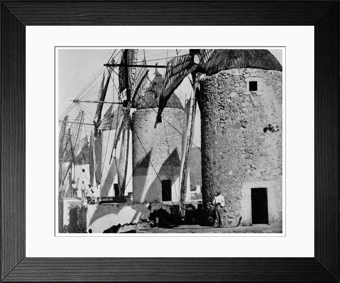 Framed Print : 1924 Majorca Windmill Mallorca, Spain Espagna Framed Print : 1924 Majorca Windmill Mallorca, Spain Espagna