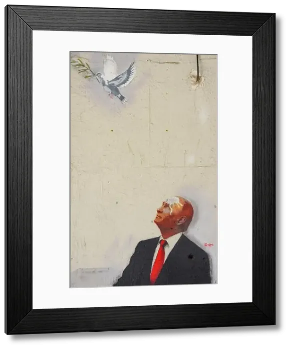 Framed Print : Street art with Vladimir Putin in Bergen Framed Print : Street art with Vladimir Putin in Bergen