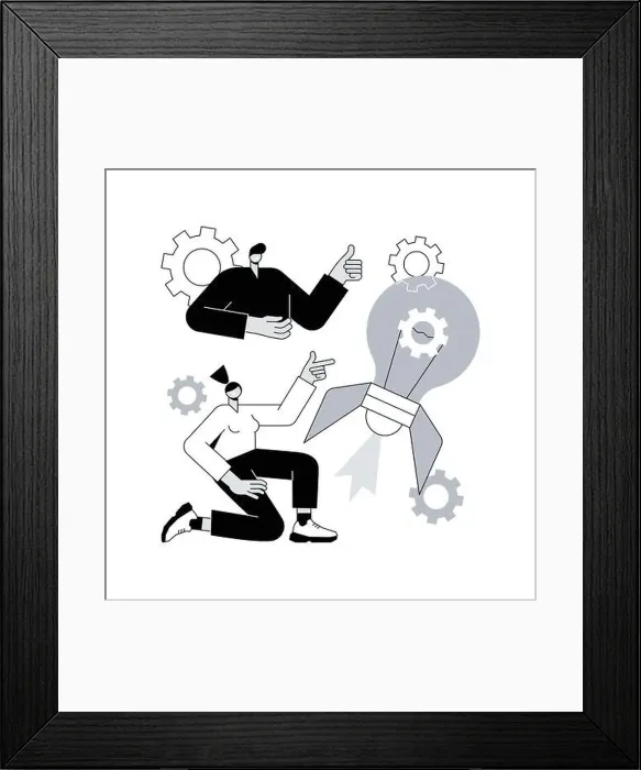 Framed Print : New idea generation abstract concept vector illustration Framed Print : New idea generation abstract concept vector illustration