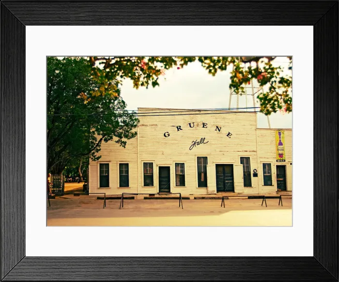 Framed Print : Exterior of Gruene Hall, one of the oldest dance halls in Texas Framed Print : Exterior of Gruene Hall, one of the oldest dance halls in Texas
