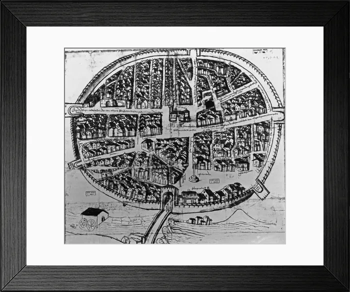 Framed Print : ARANDA DE DUERO - PLANO DE 1503. Location: ARCHIVO-COLECCION. Simancas. Valladolid. SPAIN Framed Print : ARANDA DE DUERO - PLANO DE 1503. Location: ARCHIVO-COLECCION. Simancas. Valladolid. SPAIN