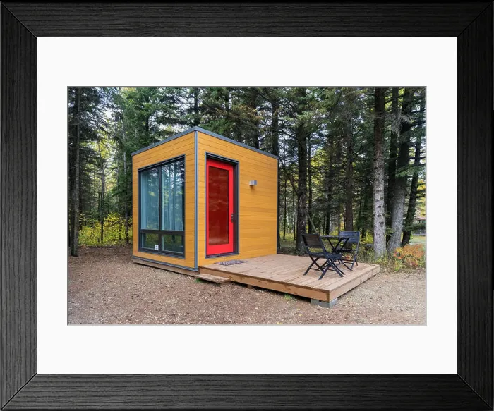 Framed Print : A Micro-cube, tiny house, Riding Mountain National Park, Manitoba, Canada Framed Print : A Micro-cube, tiny house, Riding Mountain National Park, Manitoba, Canada